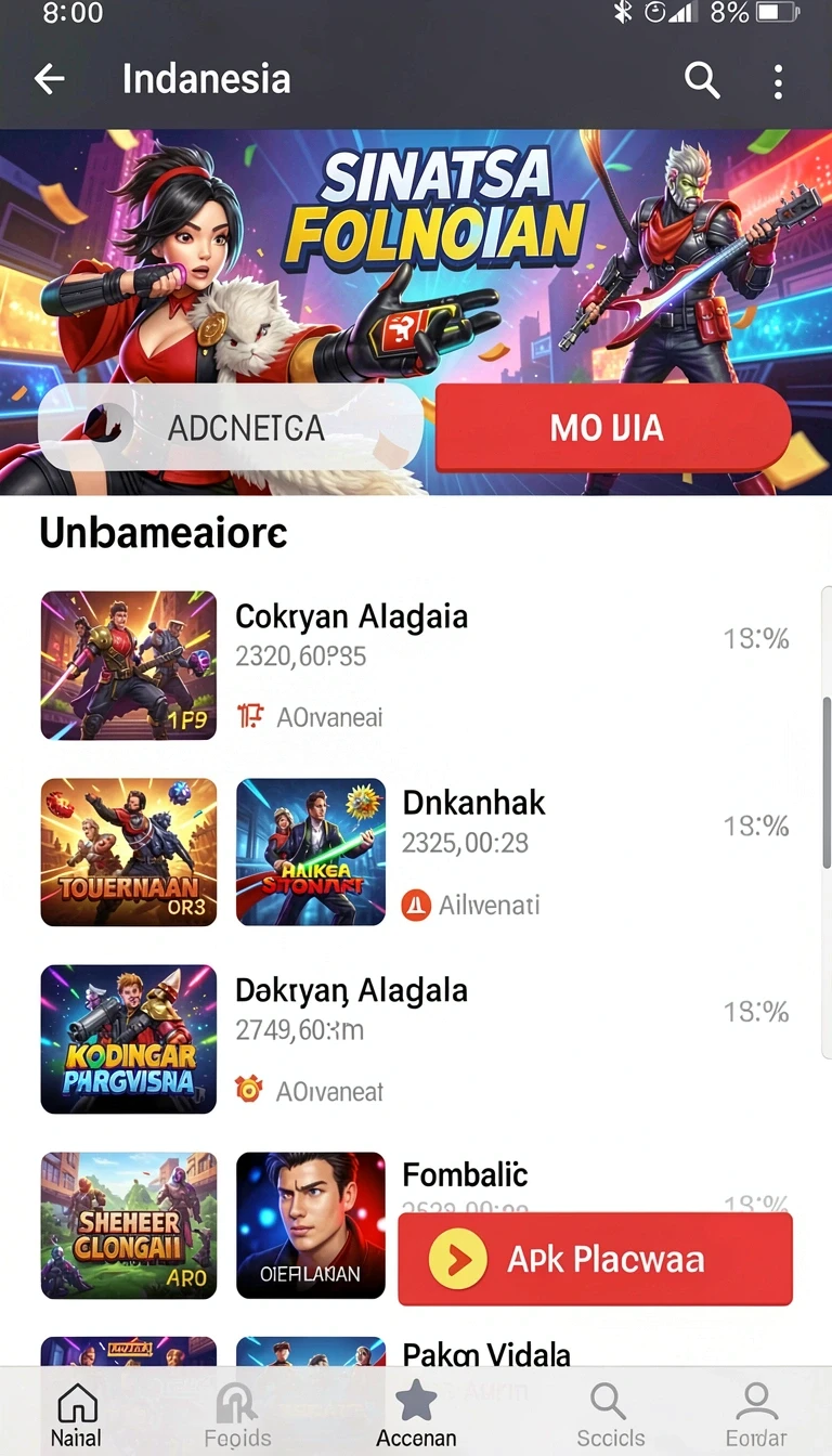 Tampilan Aplikasi surga77 Terpercaya untuk Android